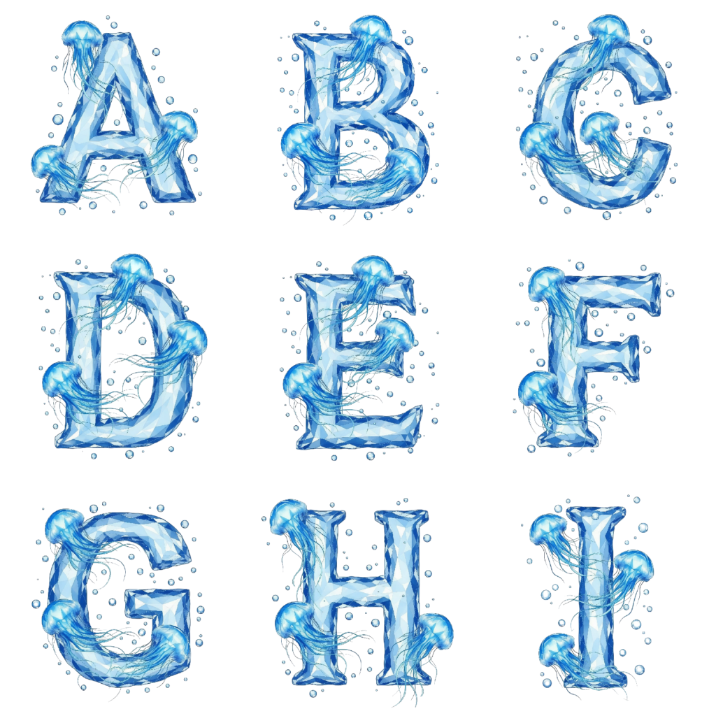 26 – Jellyfish Alphabet PNG – Free Download