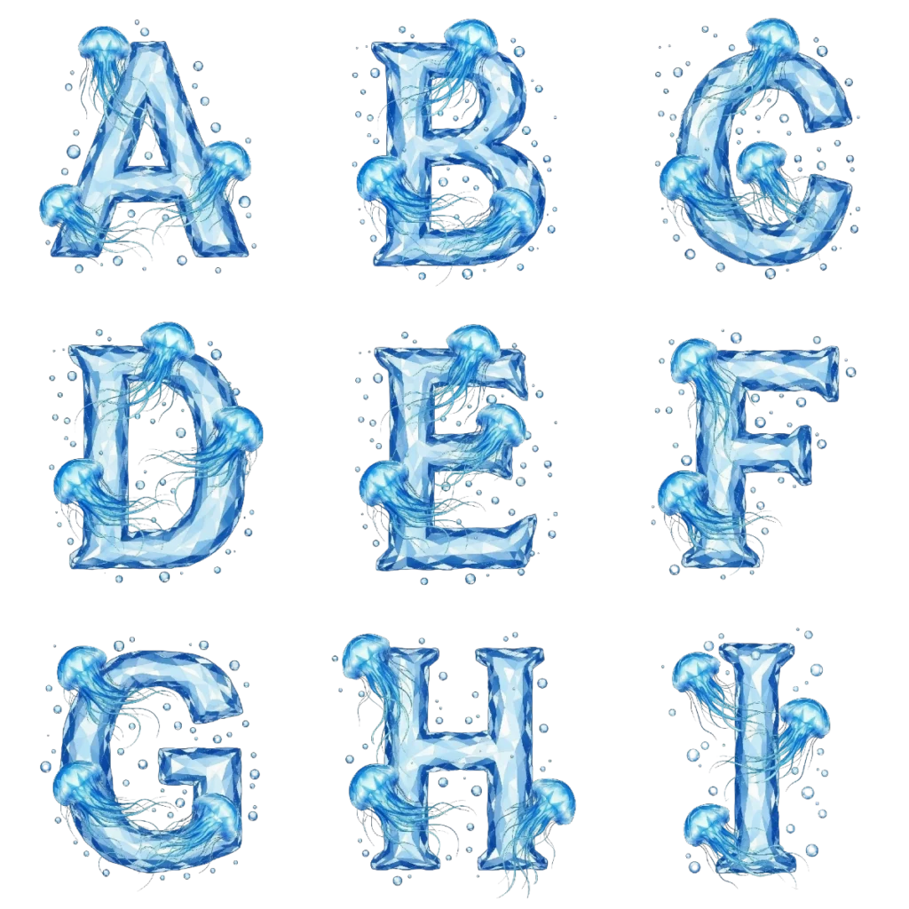 26 – Jellyfish Alphabet PNG – Free Download